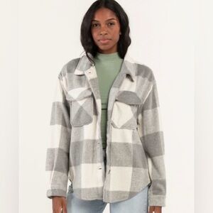 NWT- Love Tree Autumn Breeze Buffalo Check Shacket